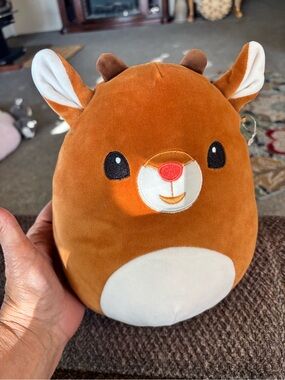 Squishmallows Brown and White Deer Plush